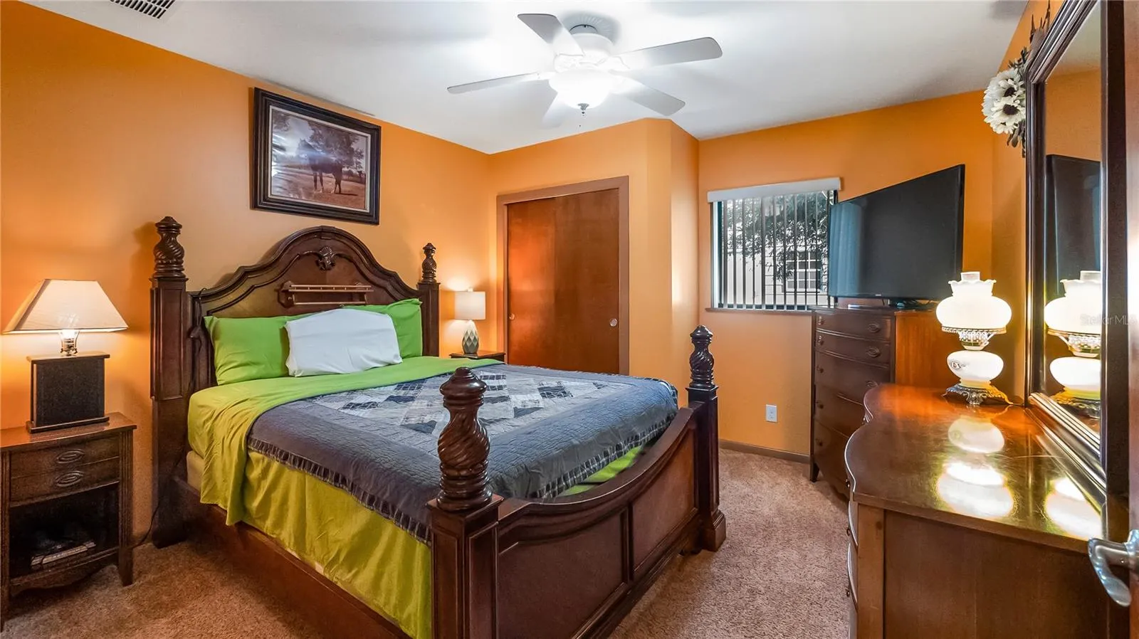 Guest bedroom on north side of main home