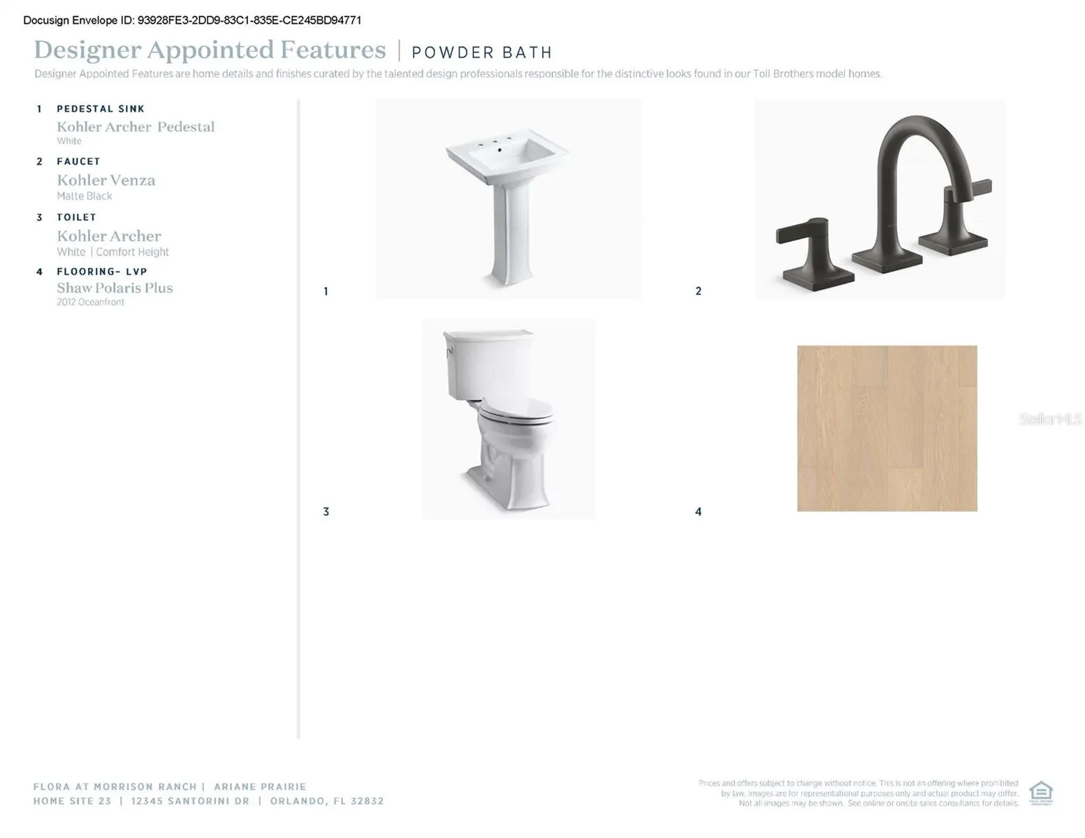 Designer-appointed features selected by our team of professional designers