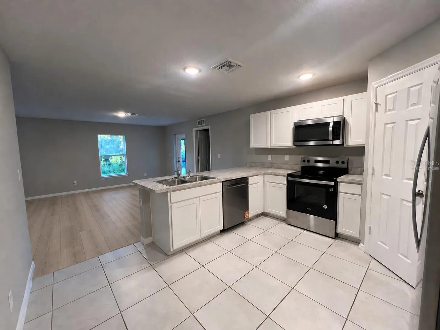 Kitchen and living area