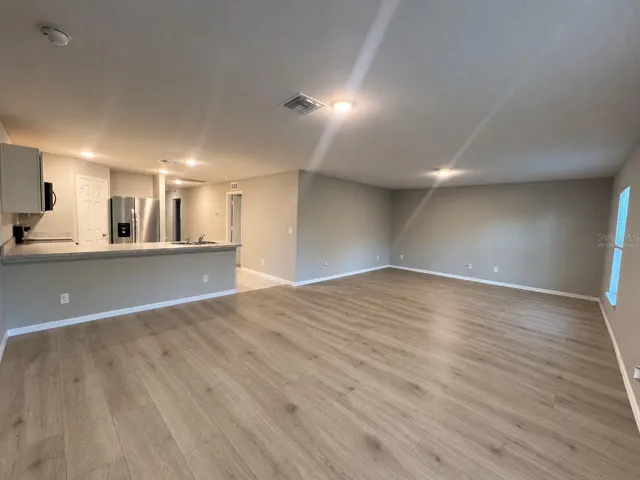 Living room and kitchen