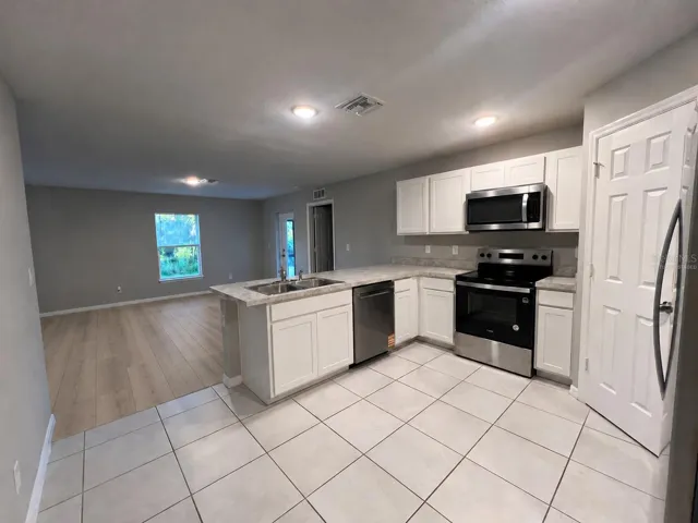Kitchen and living area