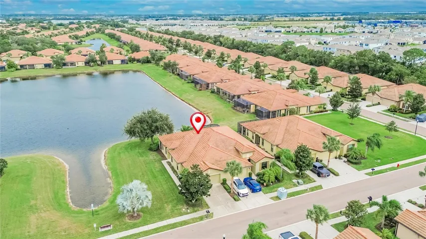 Aerial view of villa
