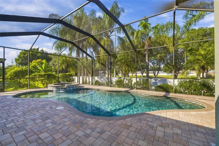Pool &amp; Spa are a pebble tech surface and stunning!
