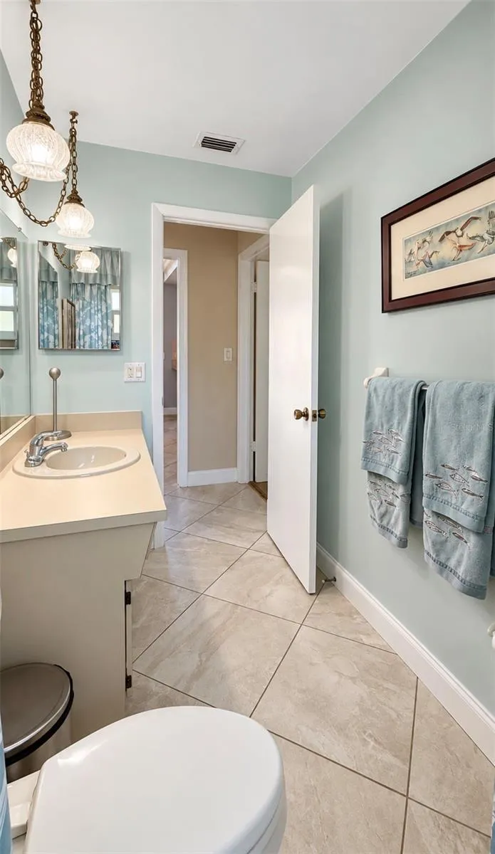Hallway bathroom