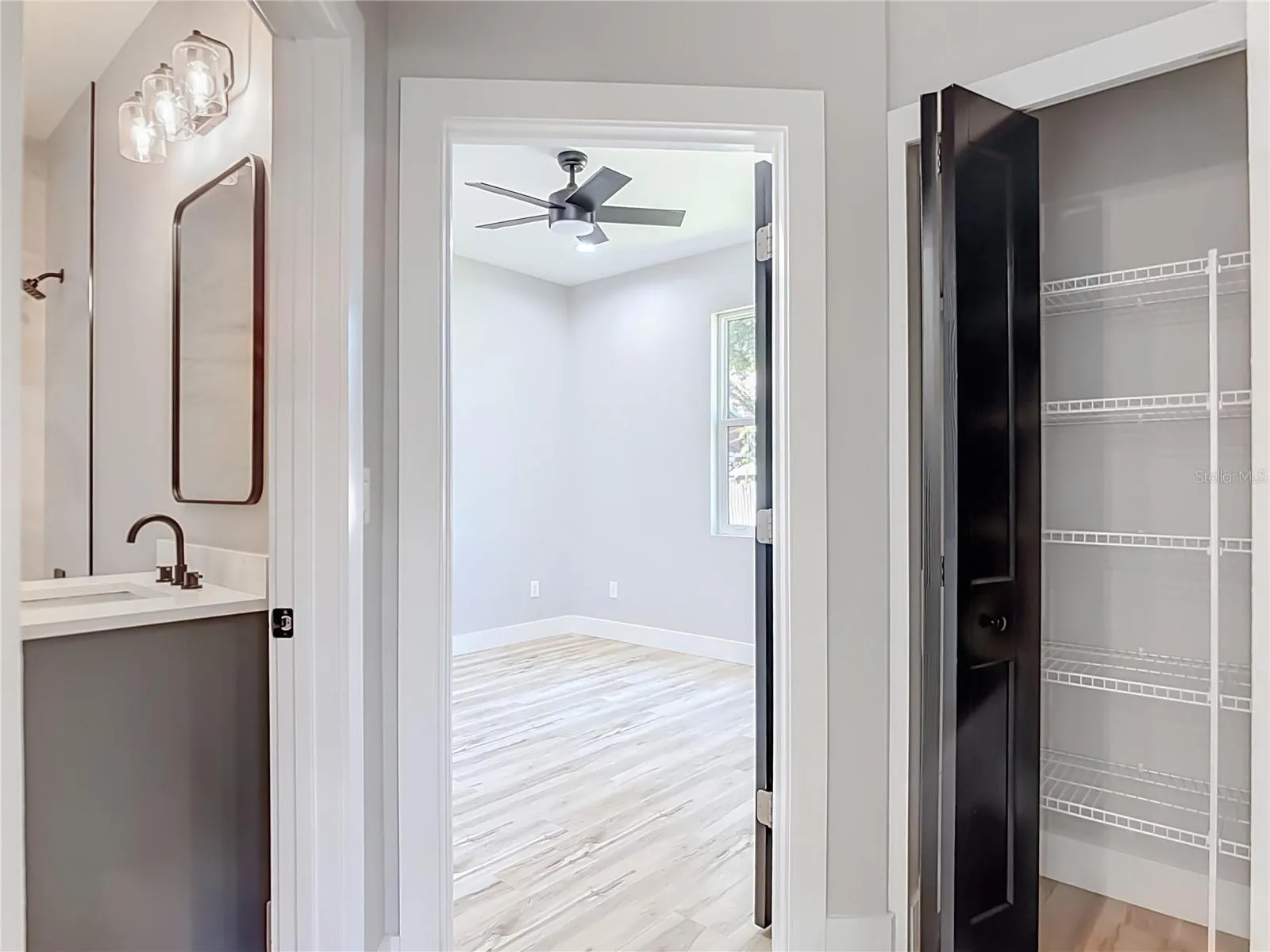 floor plan to Bedroom 1 and bathroom 2