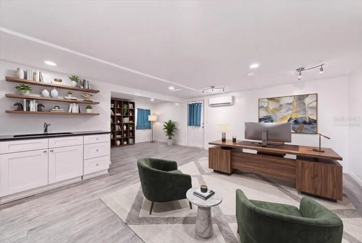 Virtually Staged home Office Studio
