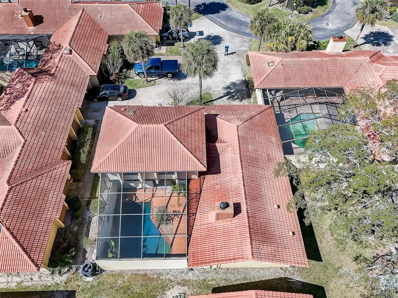 A new barrel tile cement roof with underlayment and new gutters were installed in September 2026.