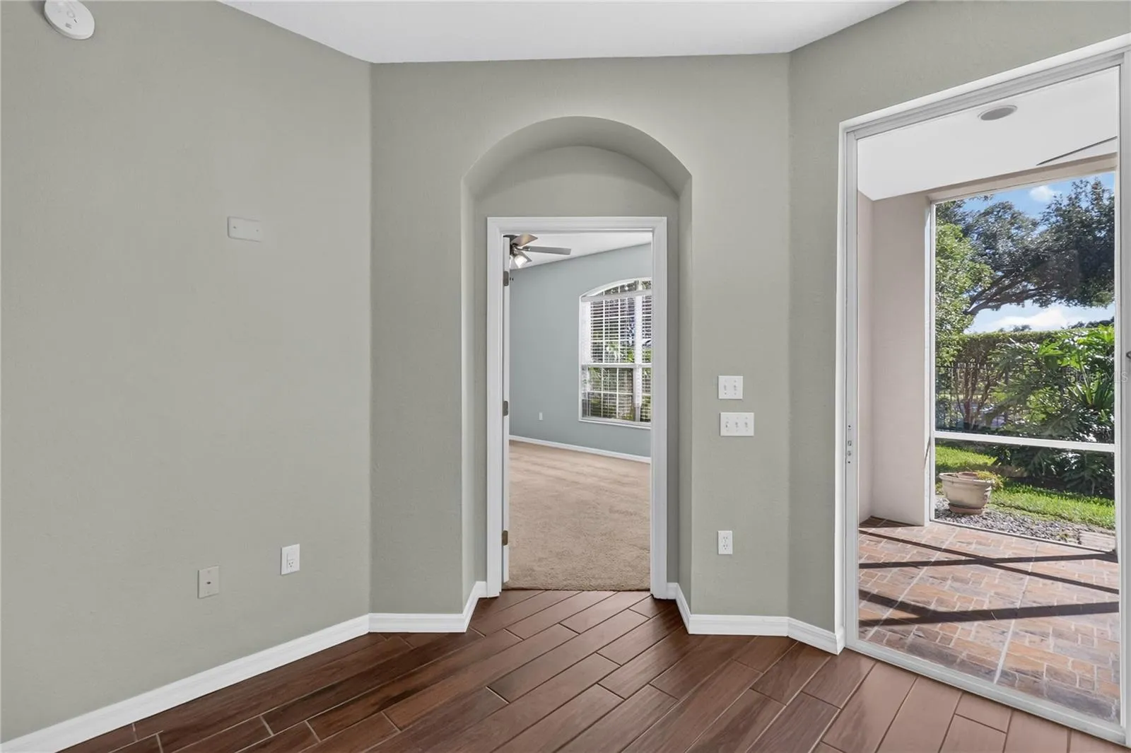 ARCH VIEW INTO MASTER BEDROOM