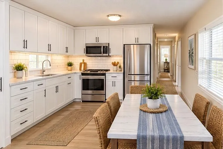 Virtually staged kitchen