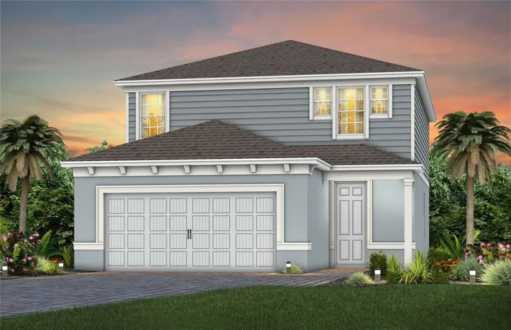 Exterior Design. Artistic rendering for this new construction home. Pictures are for illustrative purposes only. Elevations, colors and options may vary.