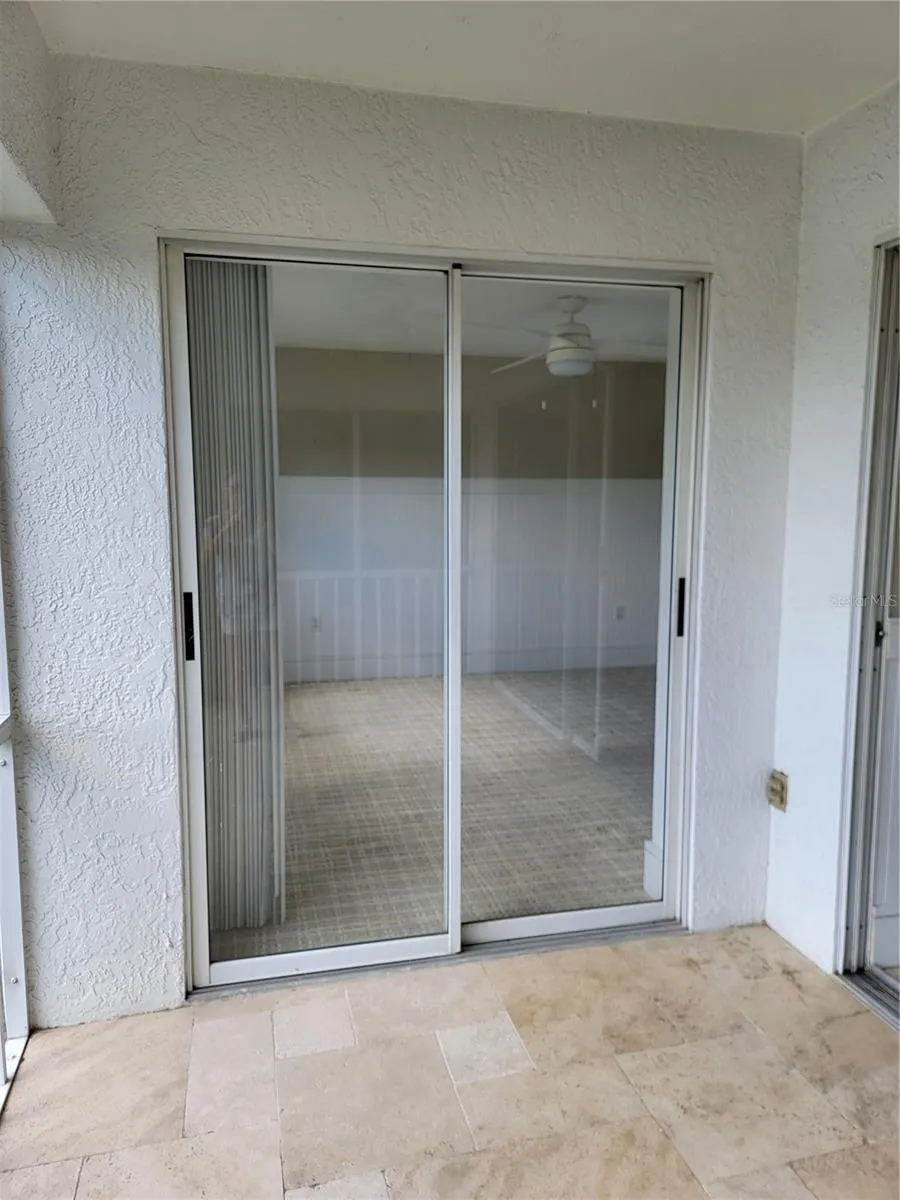 Sliding doors to primary bedroom