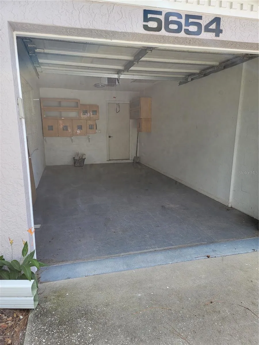 Interior of garage