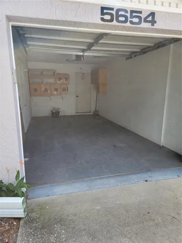 Interior of garage