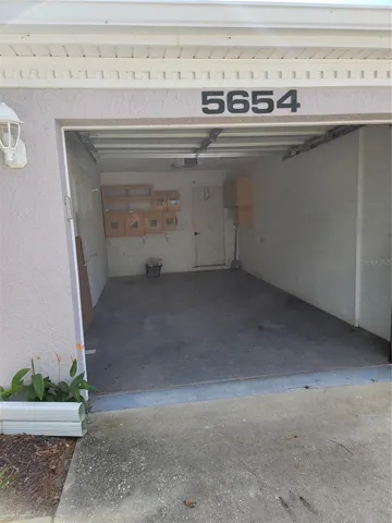 Interior of garage