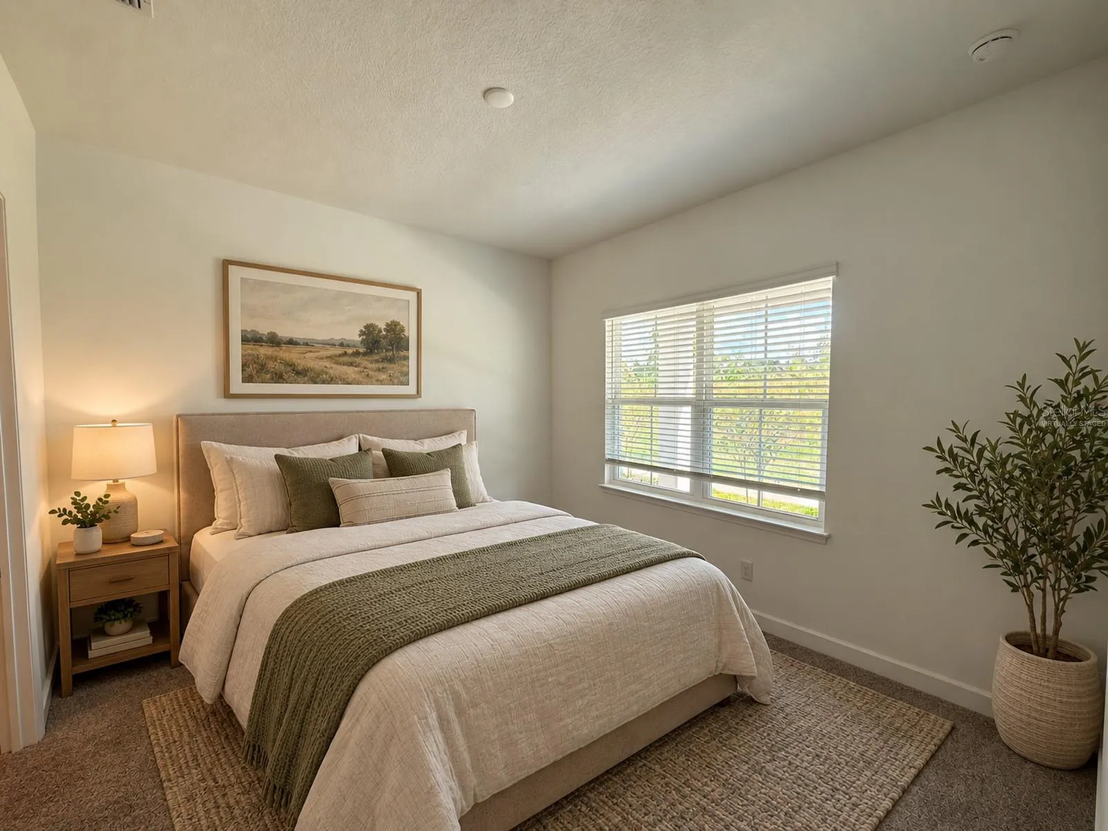 Main house: first-floor bedroom (virtually staged)