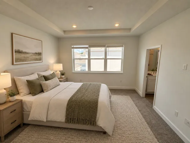 Main house: primary bedroom (virtually staged)