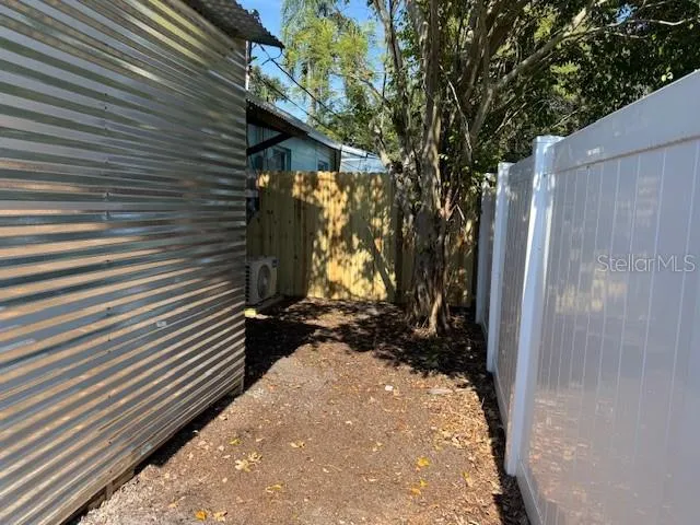 Fenced yard area