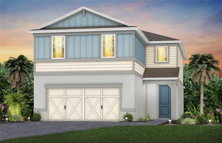 Exterior Design. Artistic rendering for this new construction home. Pictures are for illustrative purposes only. Elevations, colors and options may vary.