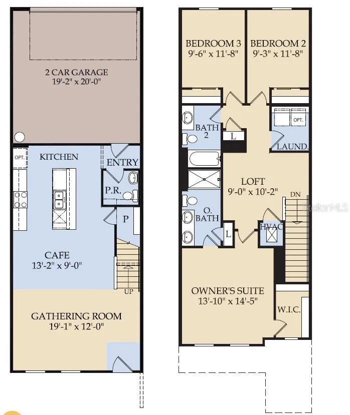 Floor Plan - Floor One and Floor Two