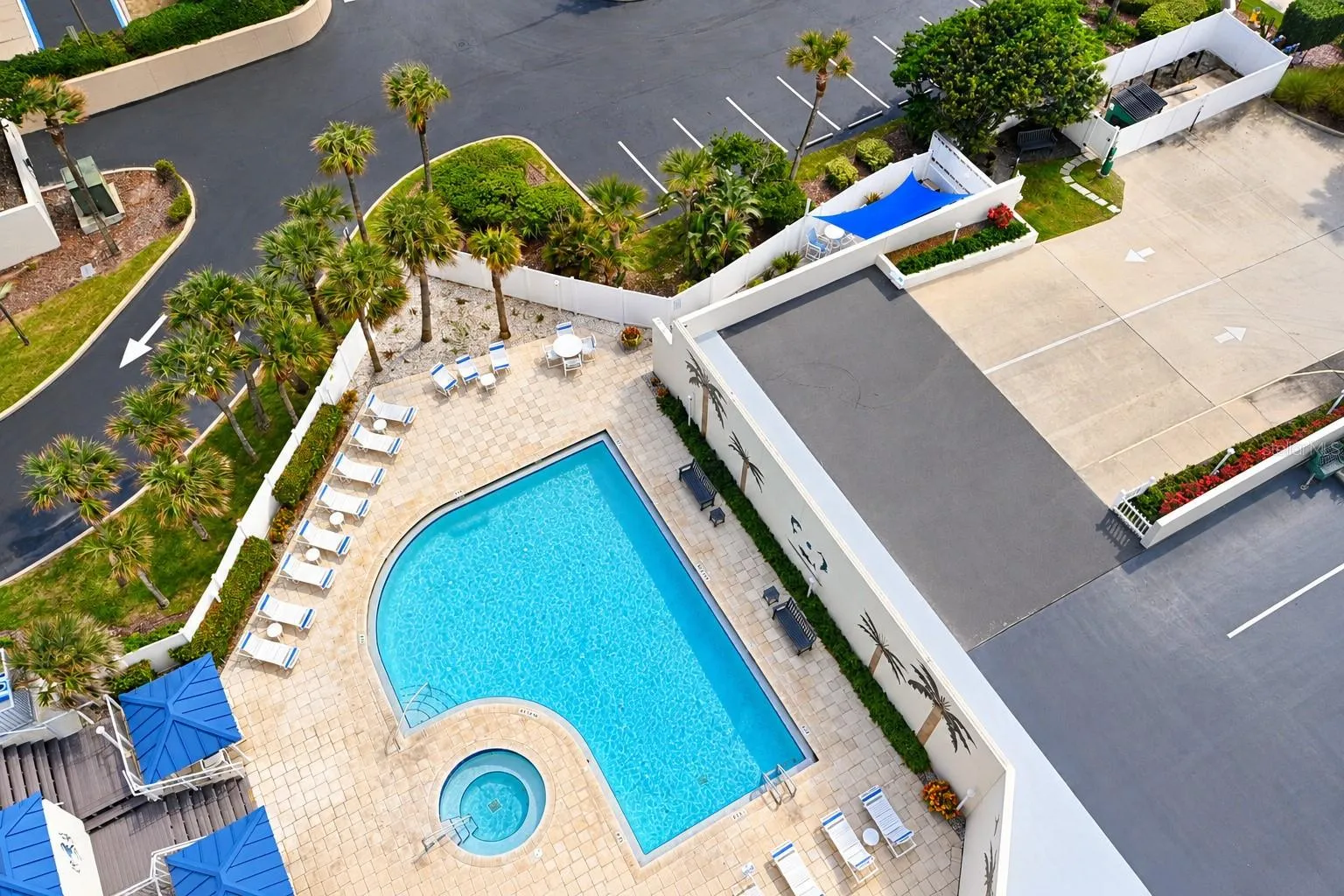 Pool view below.