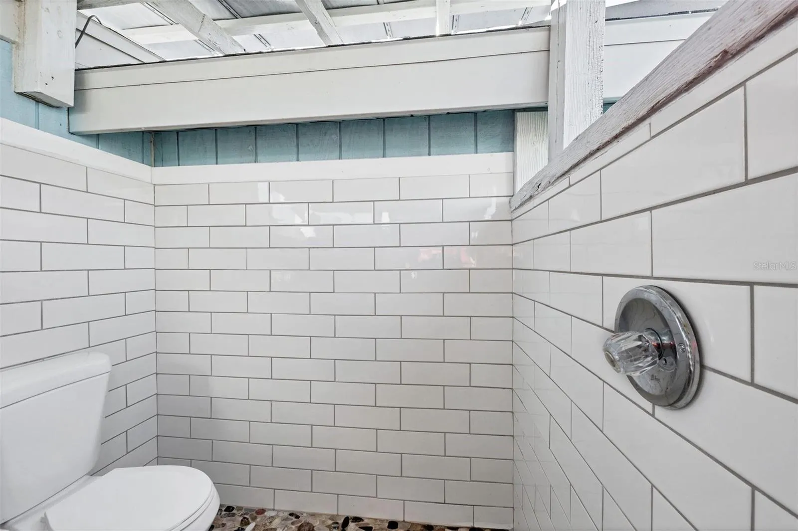 Outdoor shower/toilet combo