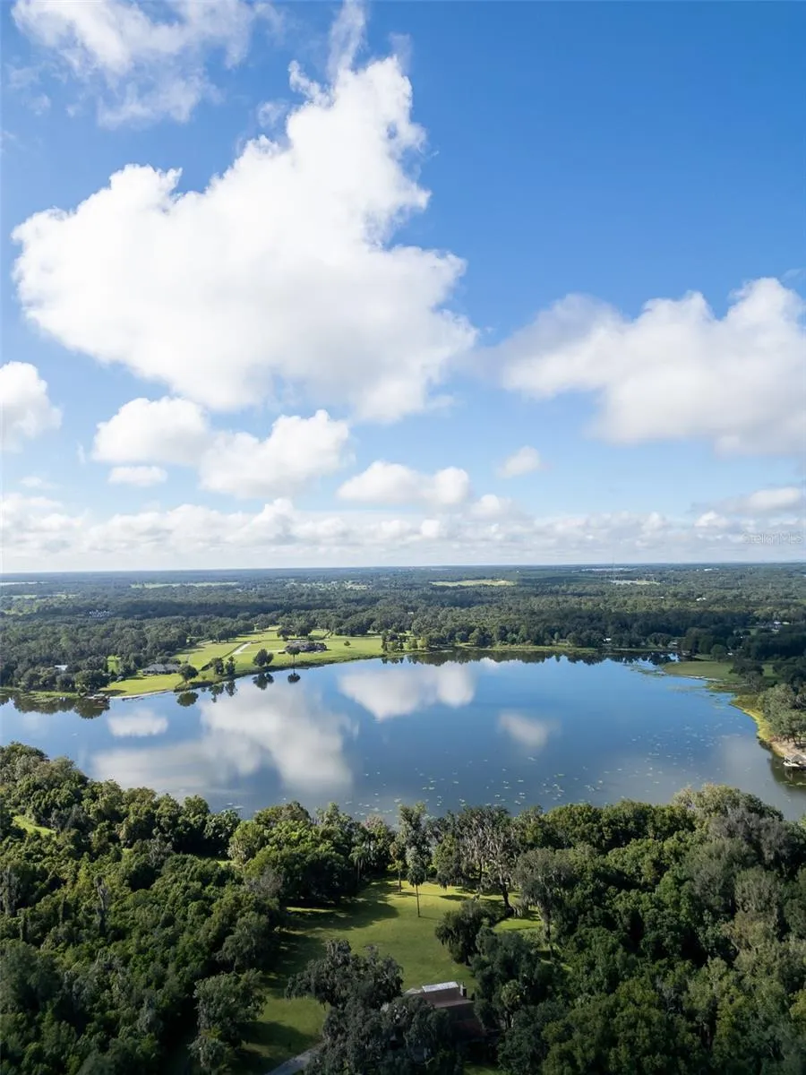 Arial of property and Lake