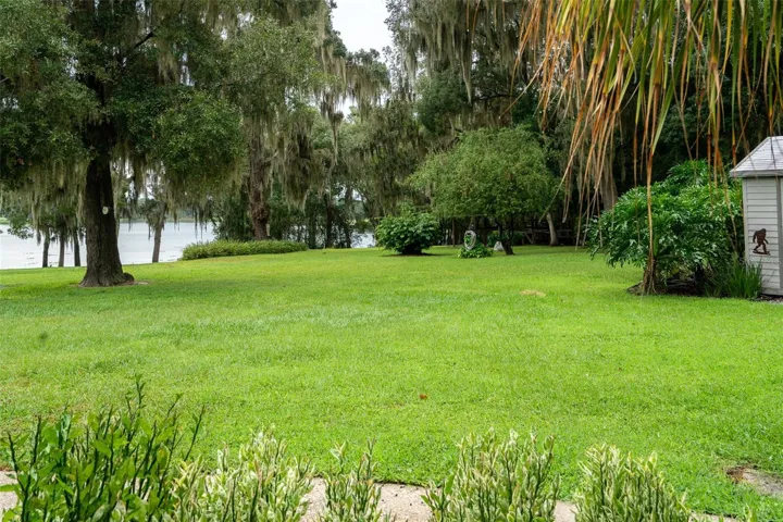 Looking at west shore of lake front from side patio.