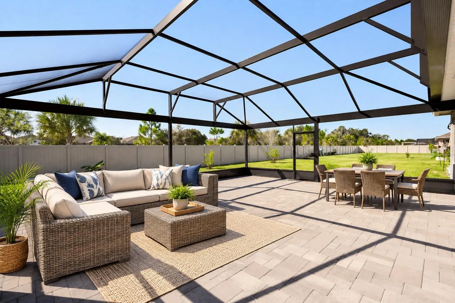 Back Patio Addition- virtually staged