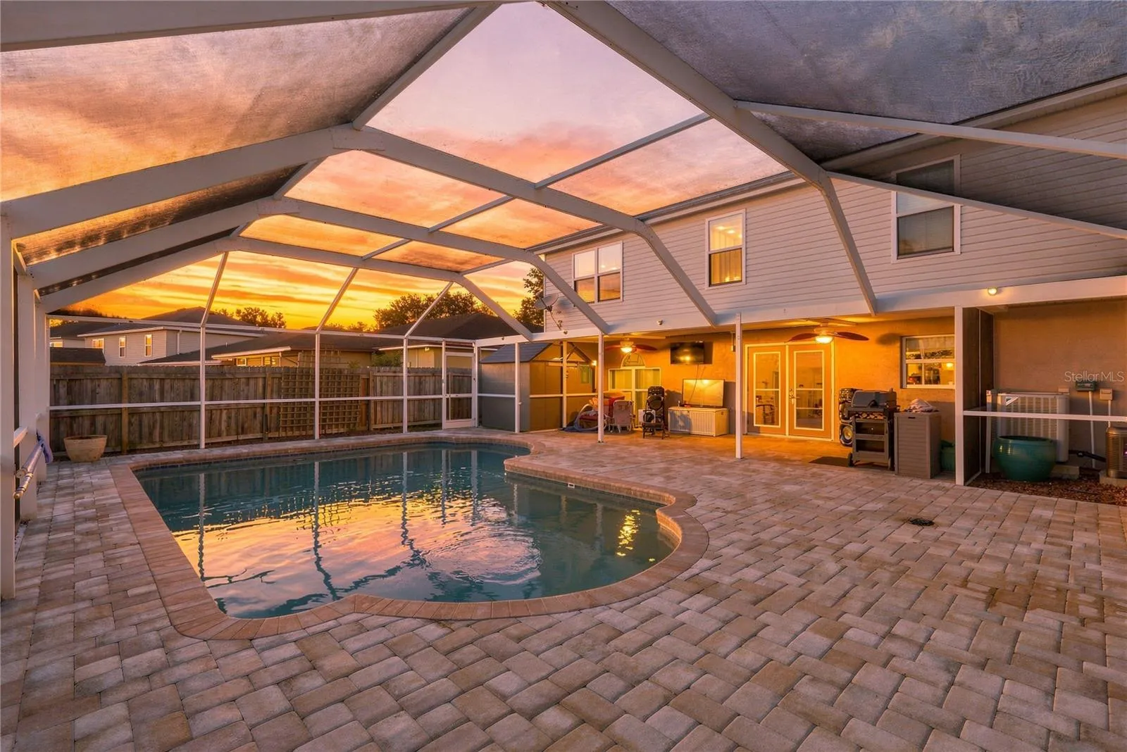 Covered pool/backyard