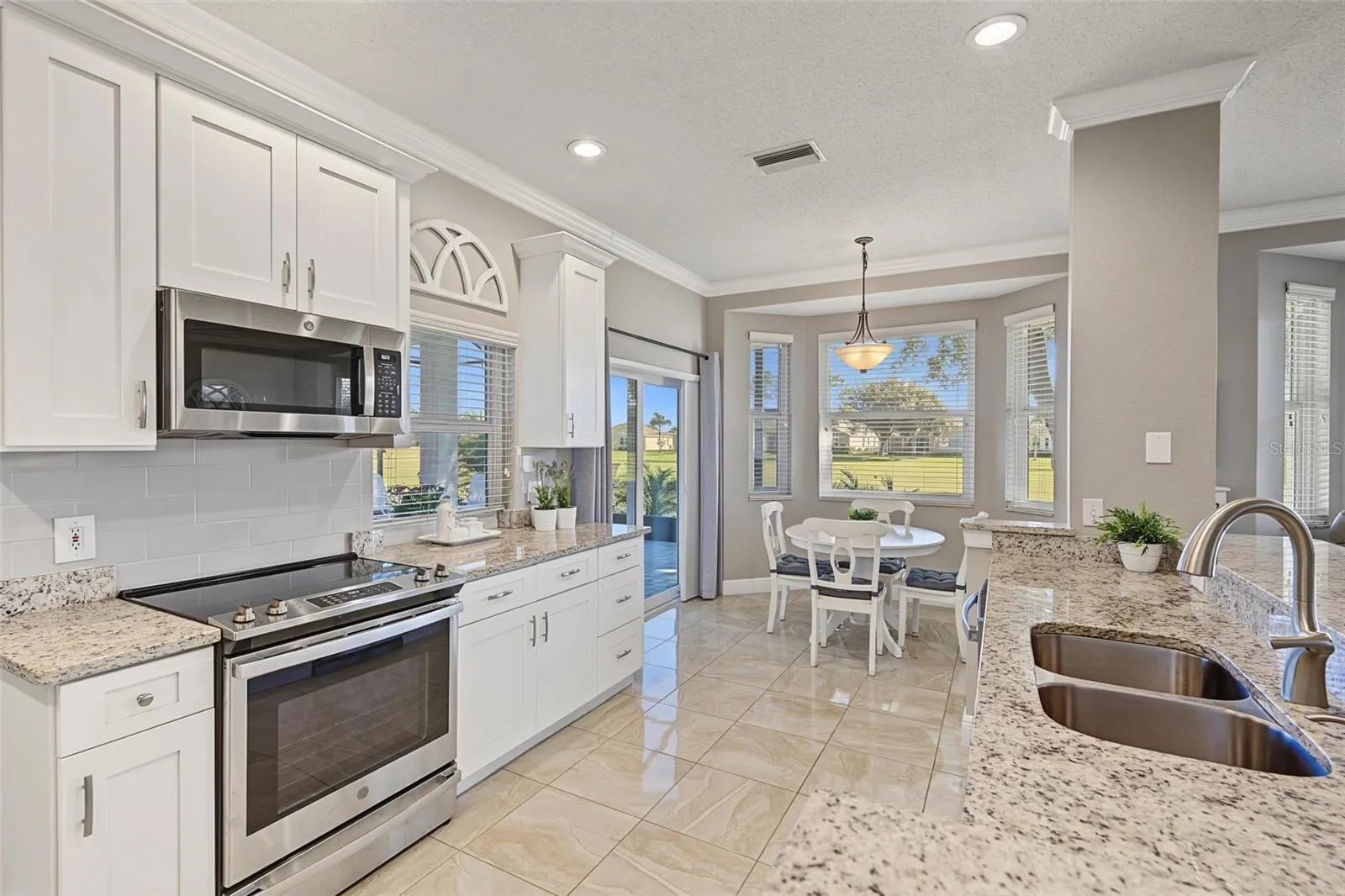 All stainless, upgraded appliances