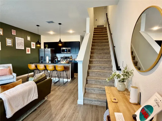 Entry way leading to the foyer and family room