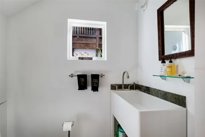 Half Bath in Garage