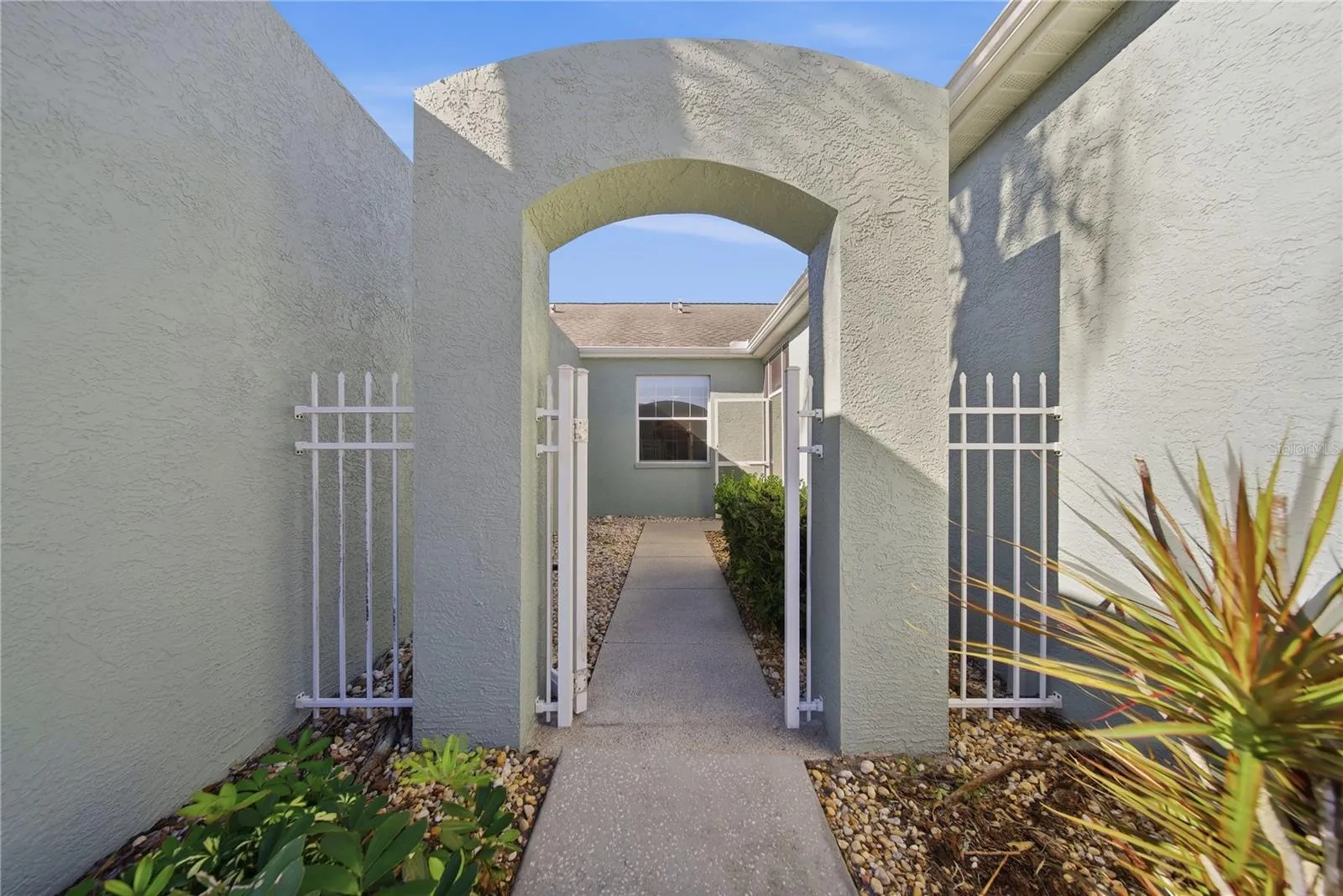 Gate Entrance to your front screened in porch and front door