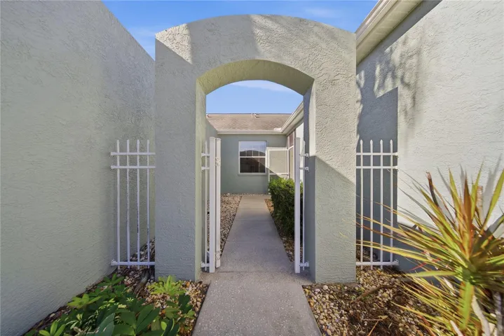 Gate Entrance to your front screened in porch and front door