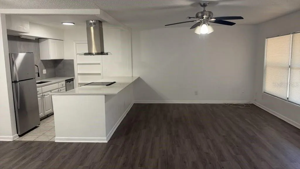 Kitchen and living room
