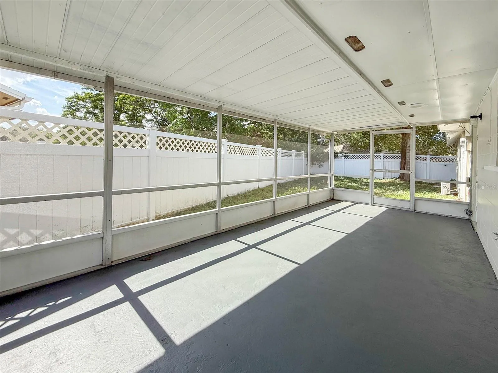 Enclosed rear patio