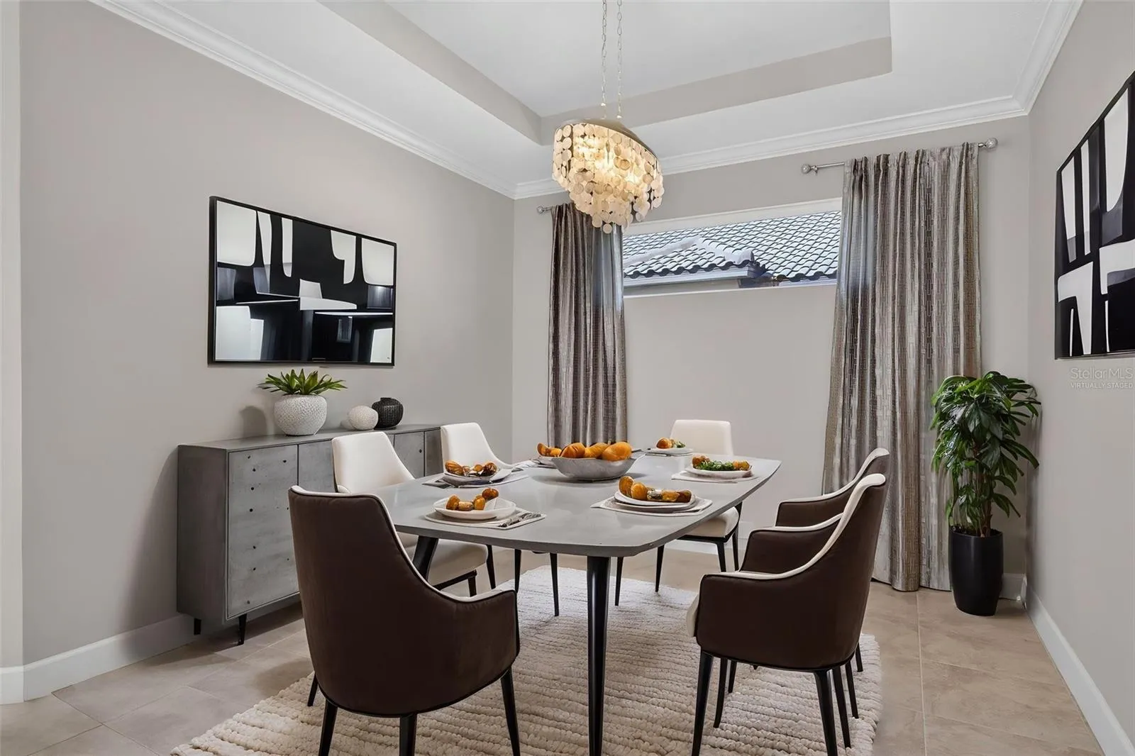 Virtually Staged Dining Room.