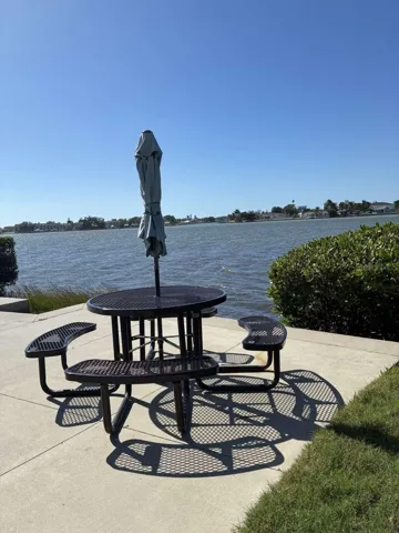 New Atlantis Club community waterfront picnic area; not the view from Unit 1049.