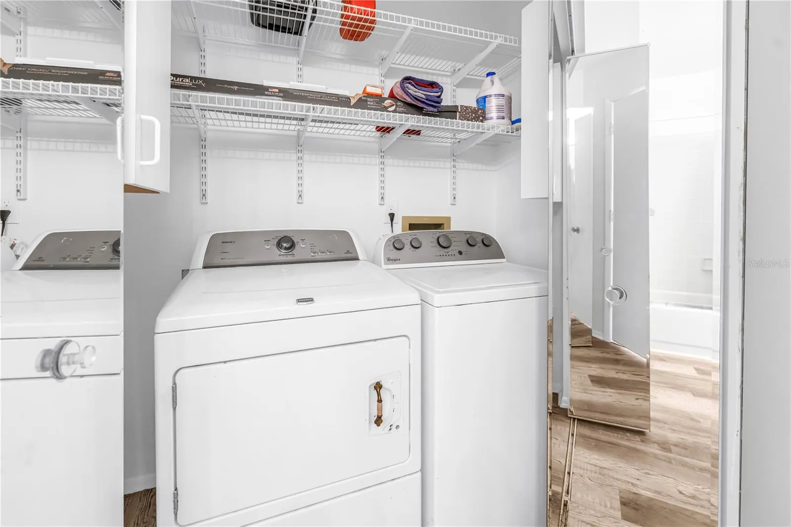 Laundry in closet main bath