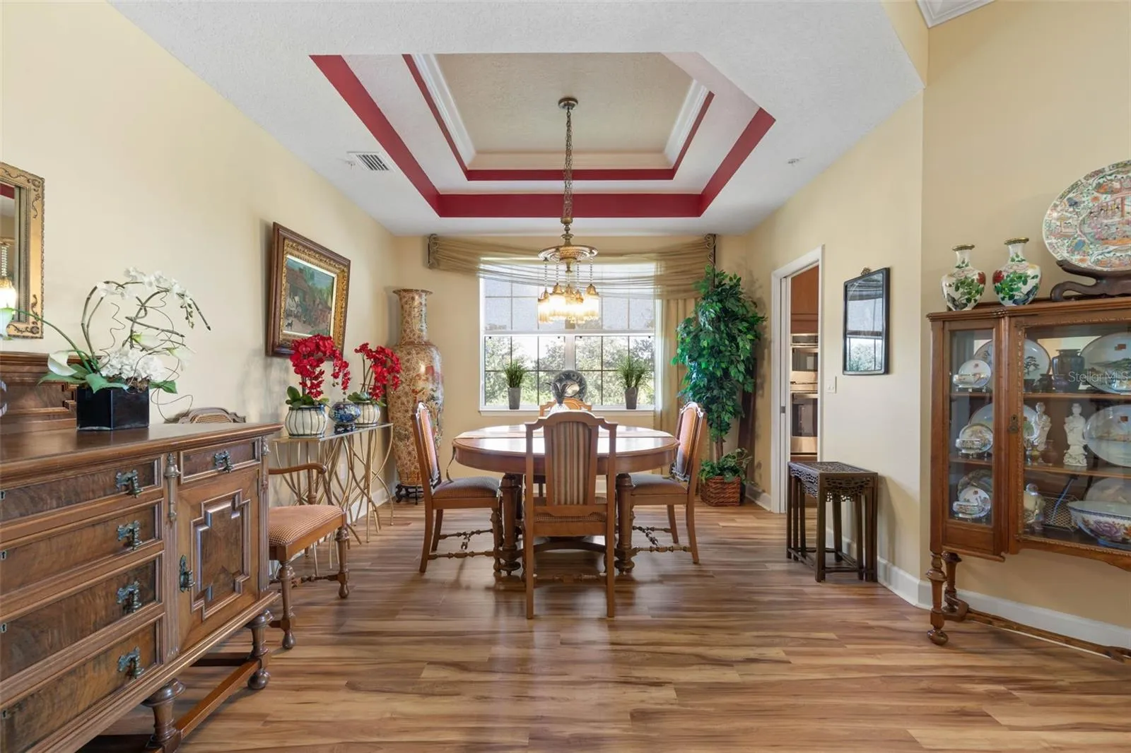 Large dining area with window and nice view