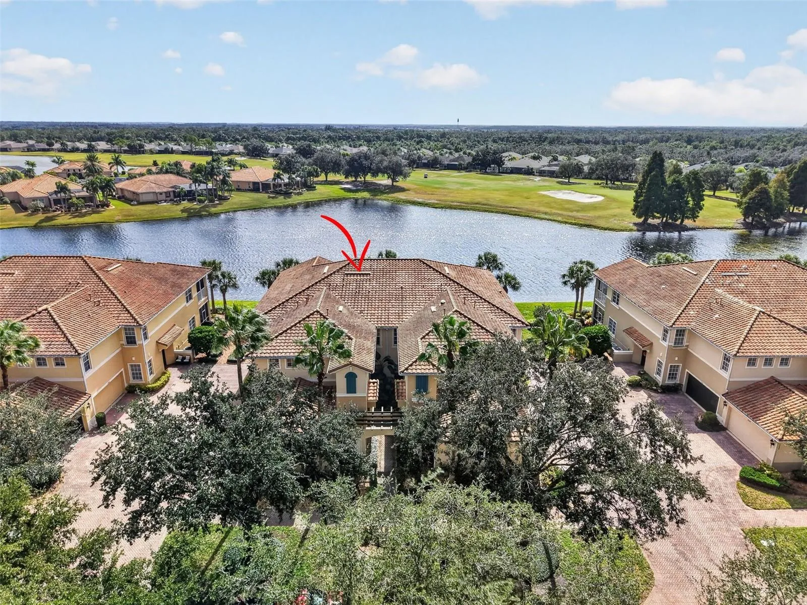 Aerial view of property