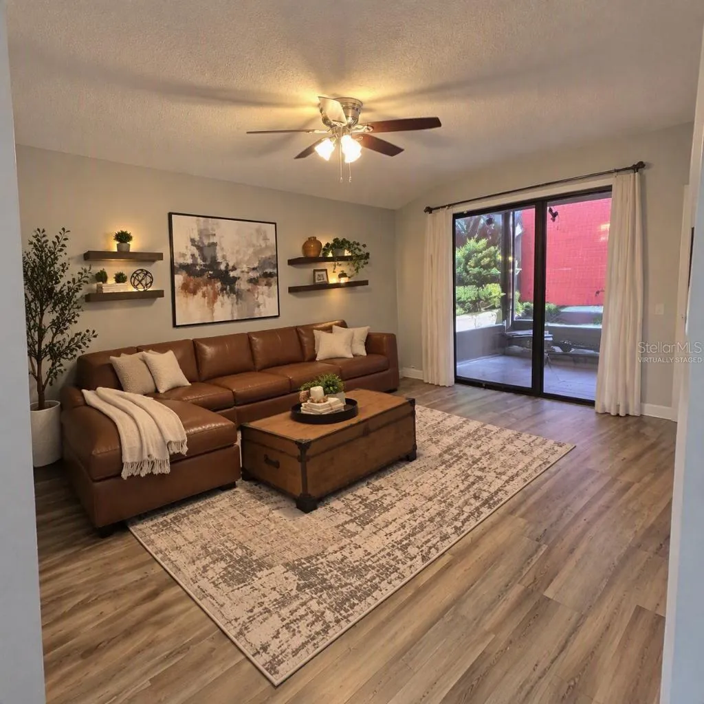 Virtually Staged Family Room