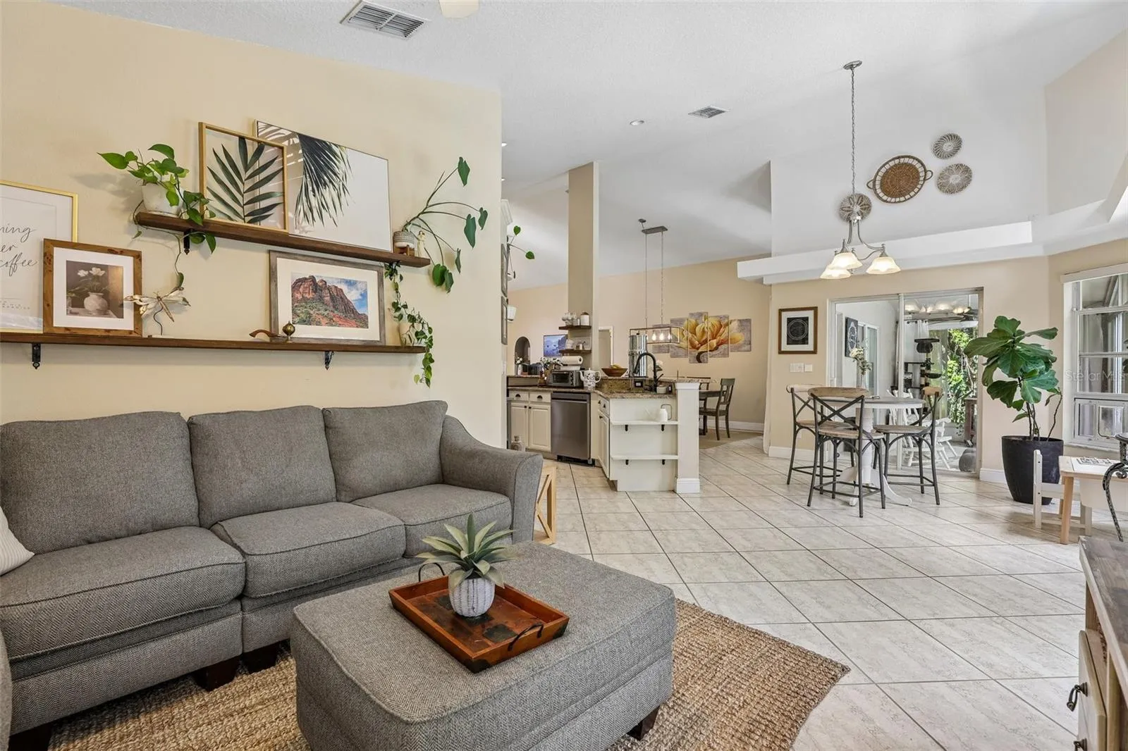 Living Room into Kitchen