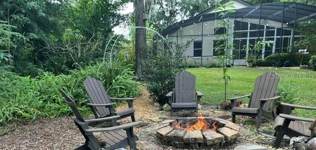 Fire pit backyard