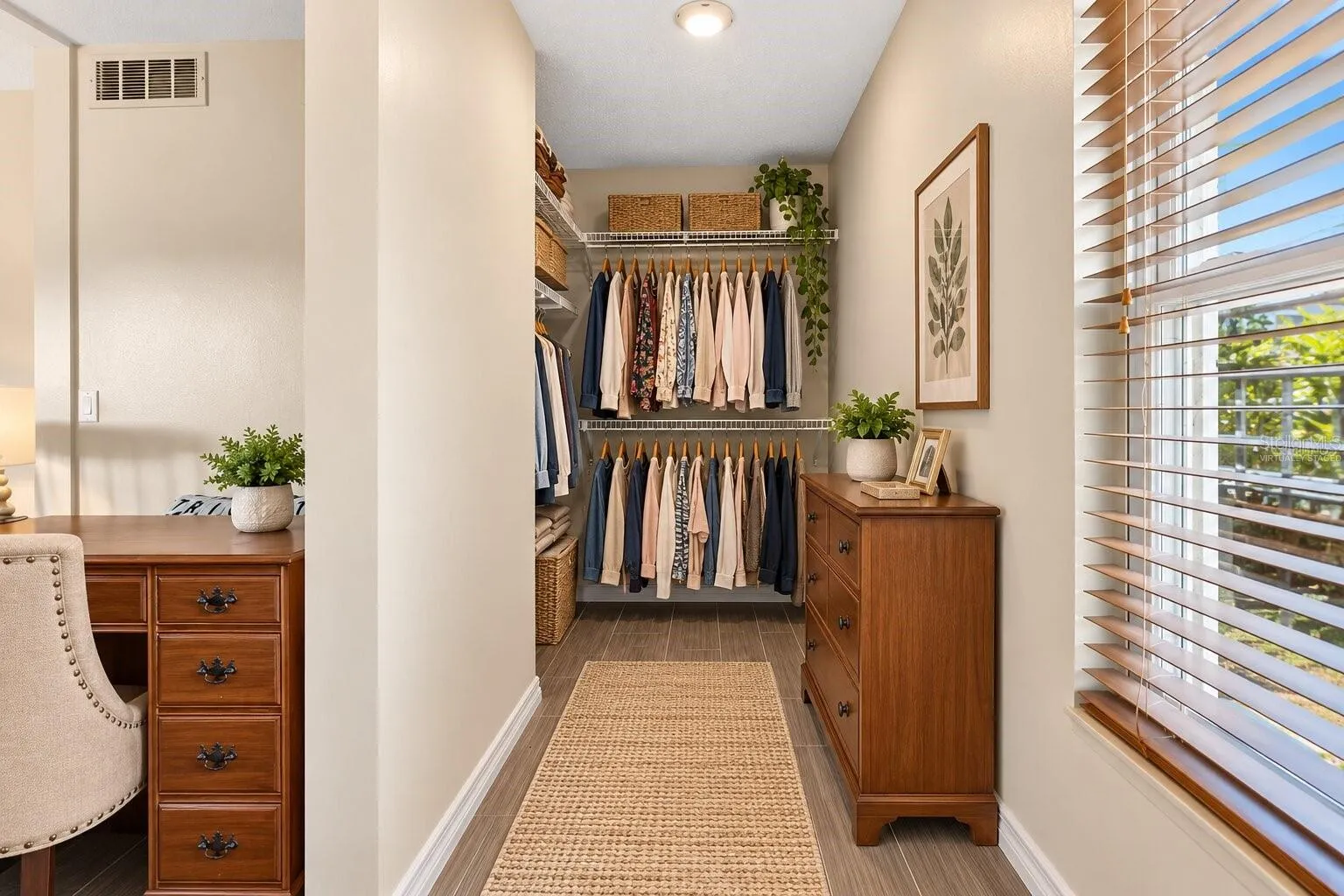 Virtually Staged Walk--In Closet
