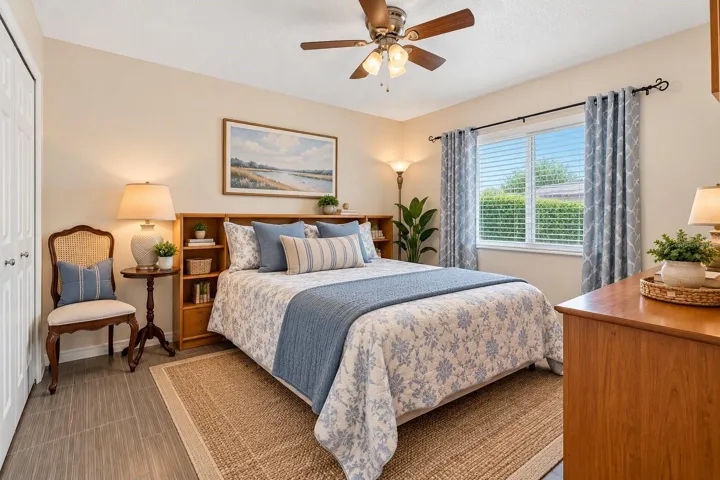 Virtually Staged Inlaw suite Bedroom