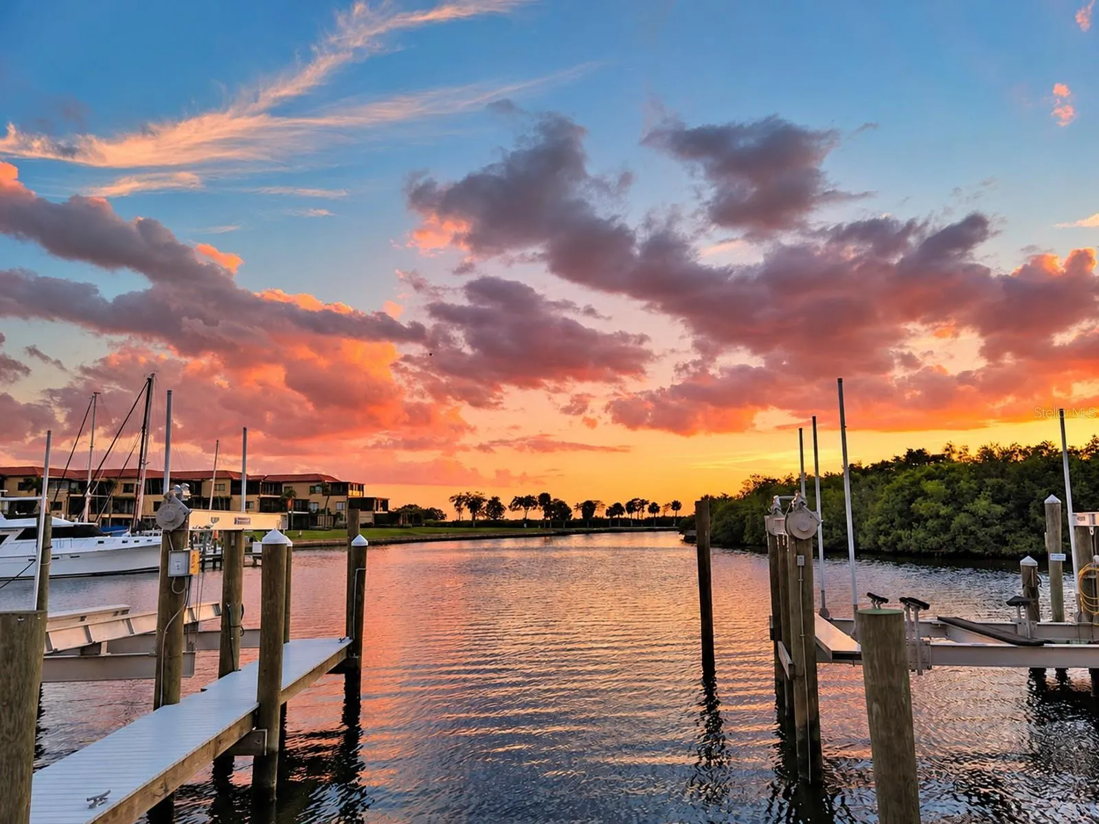 Burnt Store Marina; Sunset at the Channel leading out to open water