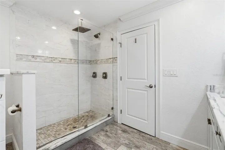 Walk-in shower.