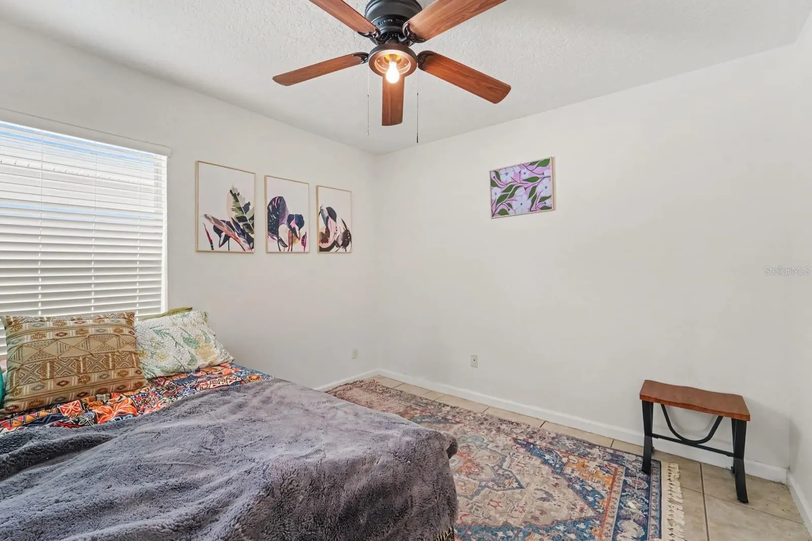 Master Bedroom Suite with Double Closets, Ensuite Access &amp; Ceiling Fan