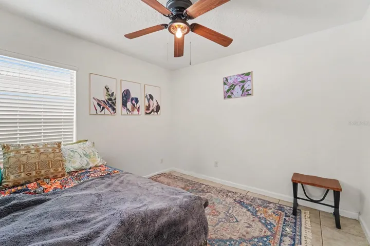 Master Bedroom Suite with Double Closets, Ensuite Access &amp; Ceiling Fan